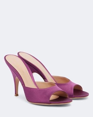 Gianvito Rossi Mules Sofia Aus Satin - Pink