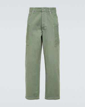 KENZO Low-Rise Wide-Leg Jeans - Green