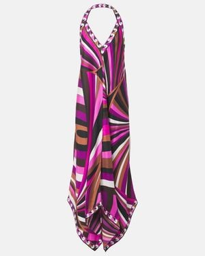 PUCCI Iride Silk Twill Maxi Dress - Purple