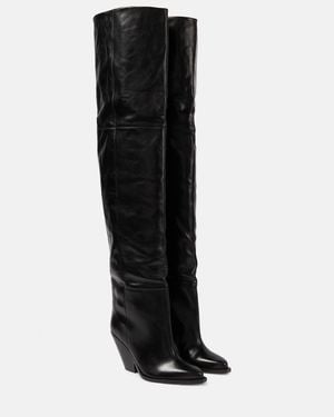 Isabel Marant Knee-High Leather Boots - Black