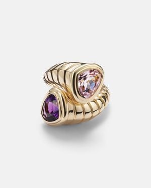 Marina B Ring Trisolina Toi Et Moi Aus 18Kt Gelbgold Mit Morganit Und Amethyst - Weiß