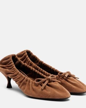 Herbert Levine Gather Around 50 Suede Court Shoes - Brown