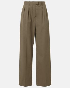 The Row Alfidis Cotton Wide-Leg Pants - Natural