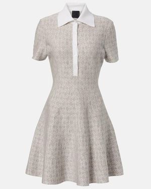 Givenchy Monogram 72 Wool-Blend Polo Dress - Grey