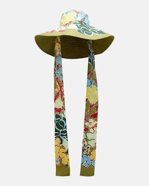 ALÉMAIS Solstice Floral Cotton Sun Hat - Green