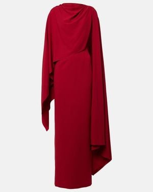 ROKSANDA Demetria Caped Crepe Gown - Red
