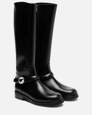 Coperni Cavalier Leather Knee-High Boots - Black