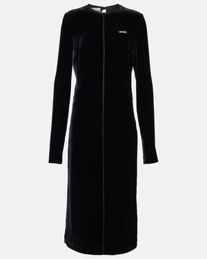 Miu Miu Satin Midi Dress - Black