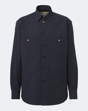 Valentino Cotton And Silk Shirt - Blue
