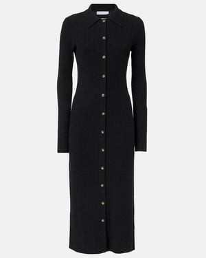 Proenza Schouler Label Phillips Cotton-Blend Midi Dress - Black