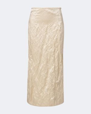FFORME Falda Midi En Mezcla De Algodon - Neutro