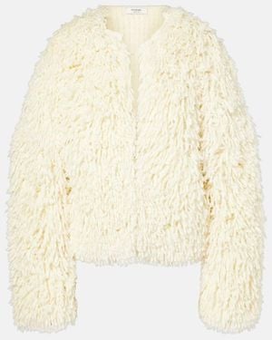 FFORME Van Fringed Wool-Blend Jacket - Natural