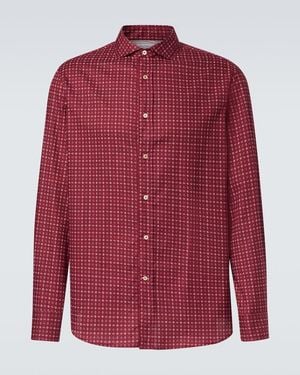 Brunello Cucinelli Printed Cotton Shirt - Red