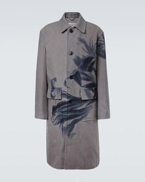 Dries Van Noten Trenchcoat Randale Aus Baumwolle - Grau