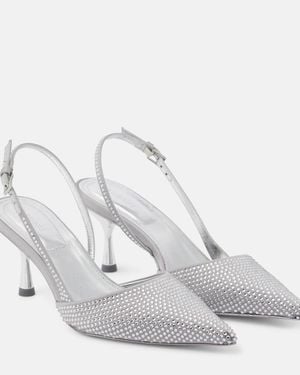 Jonathan Simkhai Dylan Embellished Slingback Pumps - White