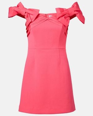 Rebecca Vallance Bow-Detail Crepe Minidress - Pink
