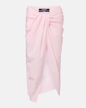 Jacquemus Pareo Draped Beach Cover-Up - Pink