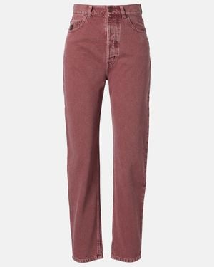 Chloé Mid-Rise Straight Jeans - Red