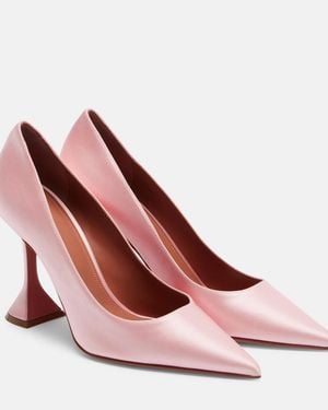 AMINA MUADDI Ami Satin Court Shoes - Pink