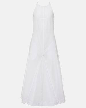 Sportmax Cactus Cotton Poplin Midi Dress - White