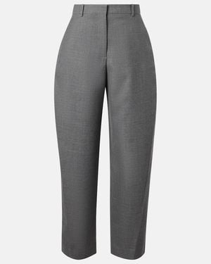 Givenchy Cocoon Wool Wide-Leg Trousers - Grey
