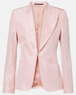 Gucci Silk Faille Blazer - Pink