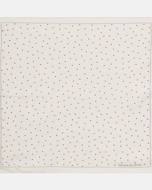 Magda Butrym Polka-Dot Silk Scarf - Natural