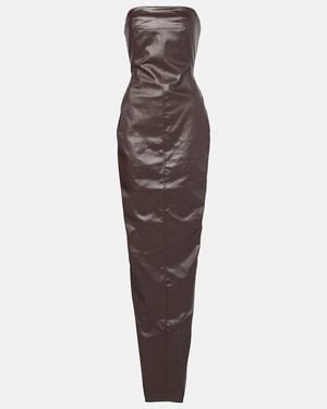 Rick Owens Denim Bustier Gown - Brown