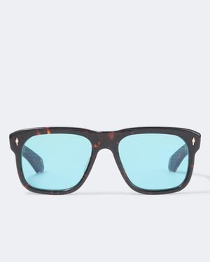 Jacques Marie Mage Yves Square Sunglasses - Blue