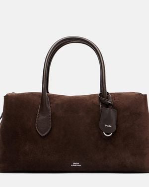 Polo Ralph Lauren Leather-Trimmed Suede Duffel Bag - Brown