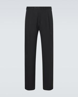 Saman Amel Pantalon Ample Amo En Soie - Bleu