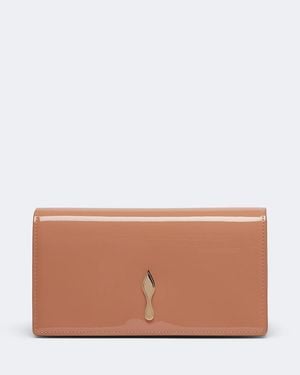 Christian Louboutin Clutch Bettina Aus Lackleder - Braun
