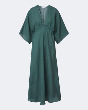 Eres Brilliance Linen Midi Dress - Green