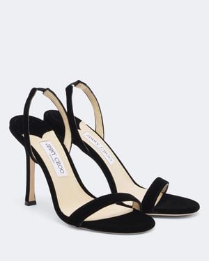 Jimmy Choo Slingback-Sandalen Jenn Aus Samt - Schwarz