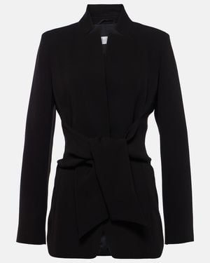 Max Mara Belted Cady Blazer - Black