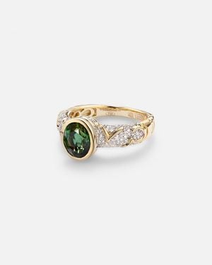 Marina B Ondine 18Kt Ring With Diamonds And Tourmaline - White