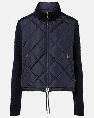 Moncler Daunenjacke Mit Boucle - Blau