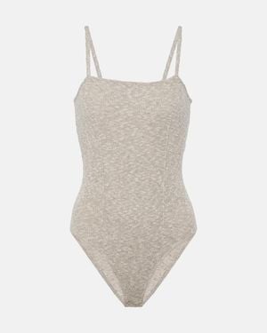 Magda Butrym Body Aus Leinen Und Baumwolle - Weiß