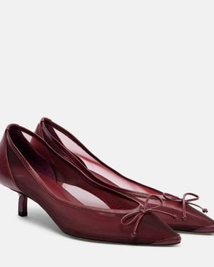 Jacquemus Pumps Tourni 45 Aus Mesh - Rot
