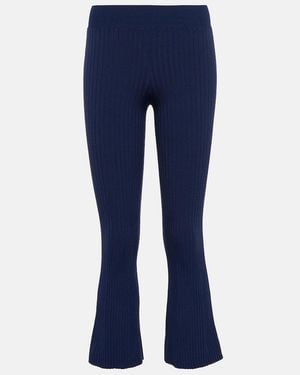 Live The Process Pantalones Flared Atlas Acanalados - Azul