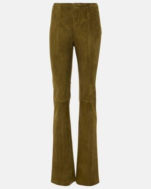 Stouls Kam 24 Suede Flared Trousers - Brown