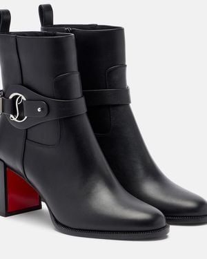 Christian Louboutin Dianouchette 70 Leather Heeled Boots - Black