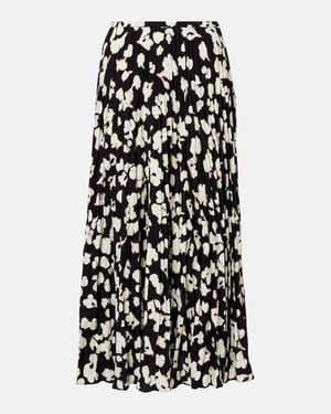 Proenza Schouler Label Runa Printed Twill Midi Skirt - Black