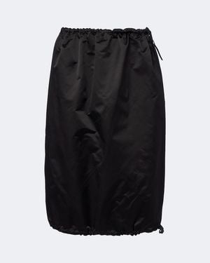Prada Midirock Aus Seidensatin - Schwarz