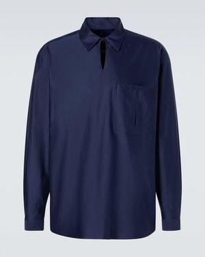 Giorgio Armani Cotton And Silk Shirt - Blue