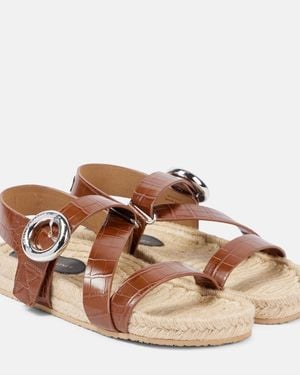 Stella McCartney Espadrille-Sandalen Gaia S-Wave Aus Leder - Braun