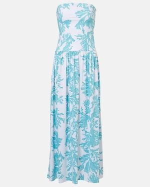 Alexandra Miro Ottilie Printed Maxi Dress - Blue