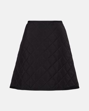Jil Sander Quilted Miniskirt - Black