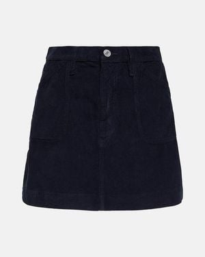 RE/DONE Minirock 70S Aus Baumwoll-Cord - Blau