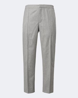 ZEGNA Wool, Silk, And Cashmere Straight Trousers - Grey